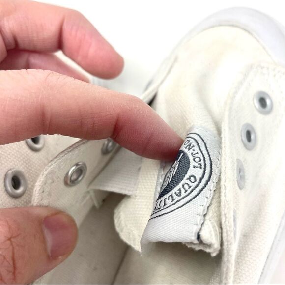 H&m Kids White Laceless Plimsolls Size 11.5 - Picture 9 of 9